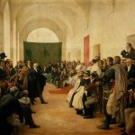 «Cabildo abierto del 22 de mayo de 1810», cuadro de Pedro Subercaseaux, que representa el inicio de la Revolución de Mayo en Argentina.